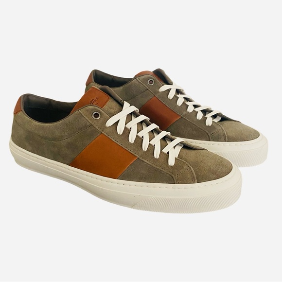 Good Man Brand Other - Good Man Brand Men’s Sneakers 9.5 Army Green Suede Brown Leather Low Top Italian